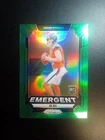 2024 Panini Prizm - Emergent Bo Nix #3 Green Prizm (RC)
