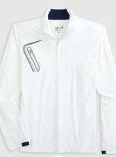 NWT johnnie-O Sabino Performance 1/4 Zip Golf Pullover White Men  s LARGE 178