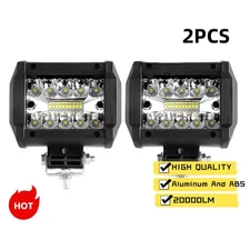 20000LM LED Work Light 4" Bar Spot Pods Fog Lamp Offroad Driving Truck ATV 2-10X