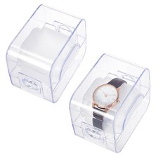 PH PandaHall 2pcs Acrylic Watch Case Clear Display Stand