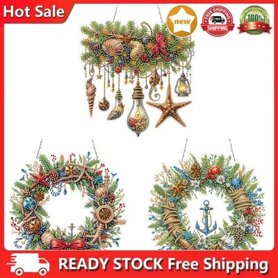 Xmas 2D Flat DIY Diamond Art Pendant Special Shape Wall Decor for Home & Windows