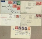 Australia 1946 - 1959 Plain FDC x5 inc Scout Coronation Peace Tasmania Cover