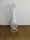 Vintage Fenton Glass Opalescent Country Garden Swung Bud Vase  Signed Jackson