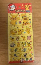 Pokemon Pikachu 5-Size Puffy Stickers Korea Exclusive Nintendo No Box
