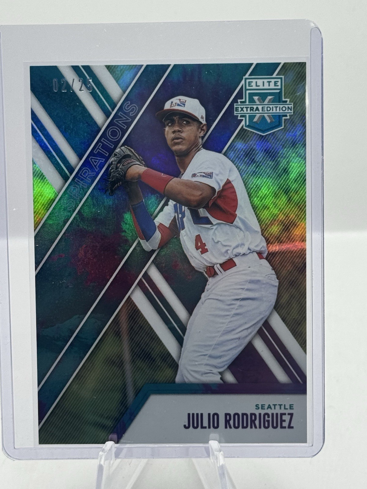 Julio Rodriguez 02/25 2017 Panini Elite Extra Aspirations #136 Seattle Mariners