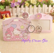 Sanrio Family ID Badge Cardholder with Matching Retractable Lanyard Badge Reel