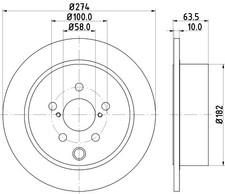 2 dischi freno nuovi per SUBARU:XV,FORESTER,CROSSTREK,FORESTER IV,XV HATCH MÉDIO