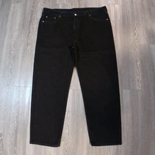 Levis 550 Jeans Black Mens 46 X 32 Relaxed Fit Black Dark Wash Denim Algadon 