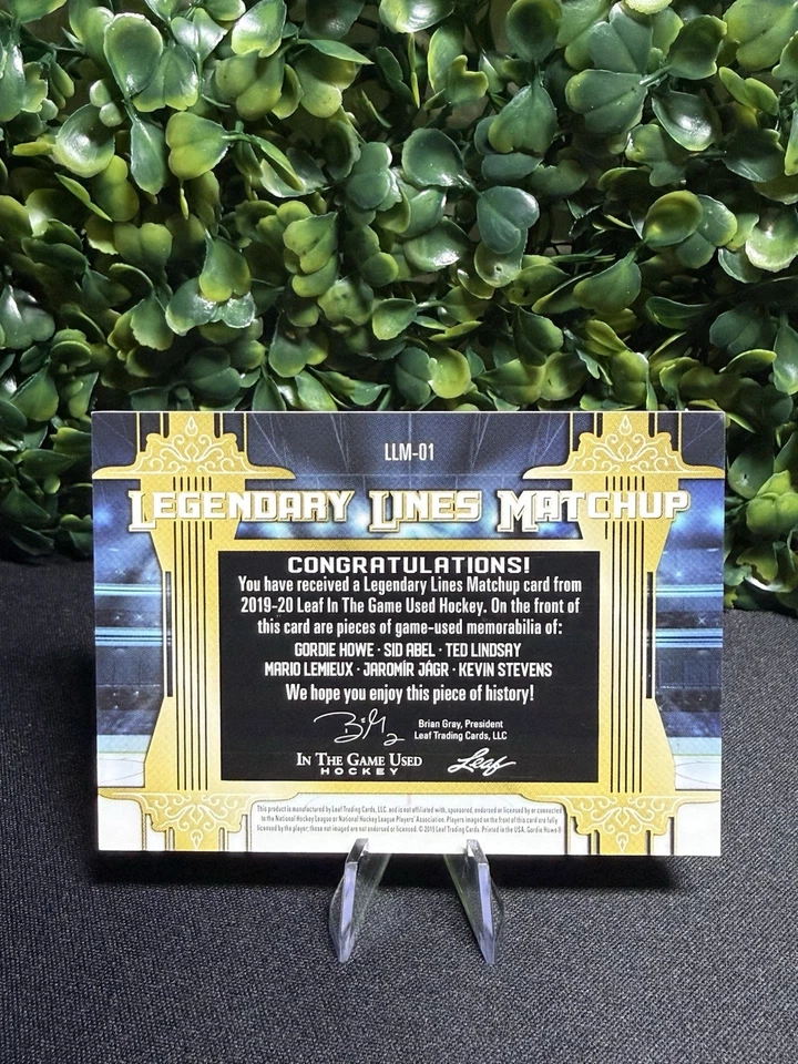 Leaf Legendary Lines Matchup /20 Howe/Lindsay/Jagr/Abel/Lemieux/Stevens SSP HOF - Imagem 2 de 2