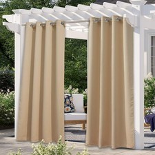 Outdoor Curtains for Patio Waterproof 95" L, Blackout Gazebo Curtain for