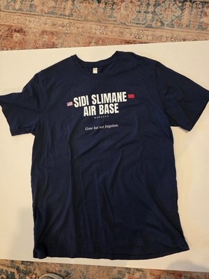 Sidi Slimane Air Base T Shirt XL Navy SAC Strategic Air Command USAF Air Force