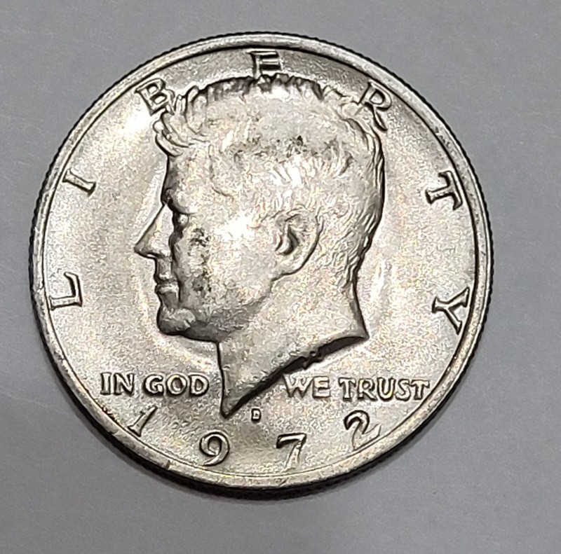1972 D Kennedy Half Dollar • 50C • Circulated • JFK Liberty Coin • Vintage