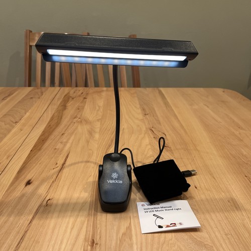 Vekkia 19 LED  Music Stand Light Clip On Piano Lights USB Rechargeable