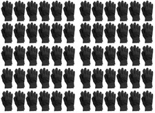 60 Pack Yacht  Smith Wholesale Bulk Thermal Winter Beanies Or Gloves Black