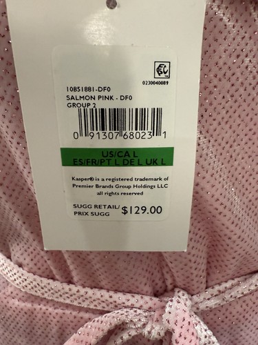 KASPER DRESS Womens Size Large Aline Salmon Pink NWT Dress - Picture 5 of 8