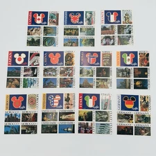 VINTAGE Epcot Walt Disney World Passport Stamps Stickers Around The World Lot