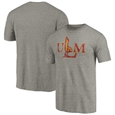 Men's Gray ULM Warhawks Classic Primary Tri-Blend T-Shirt