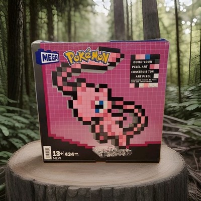 Mega Pokemon Mew 434 Piece Pixel Art Building Set Blocks