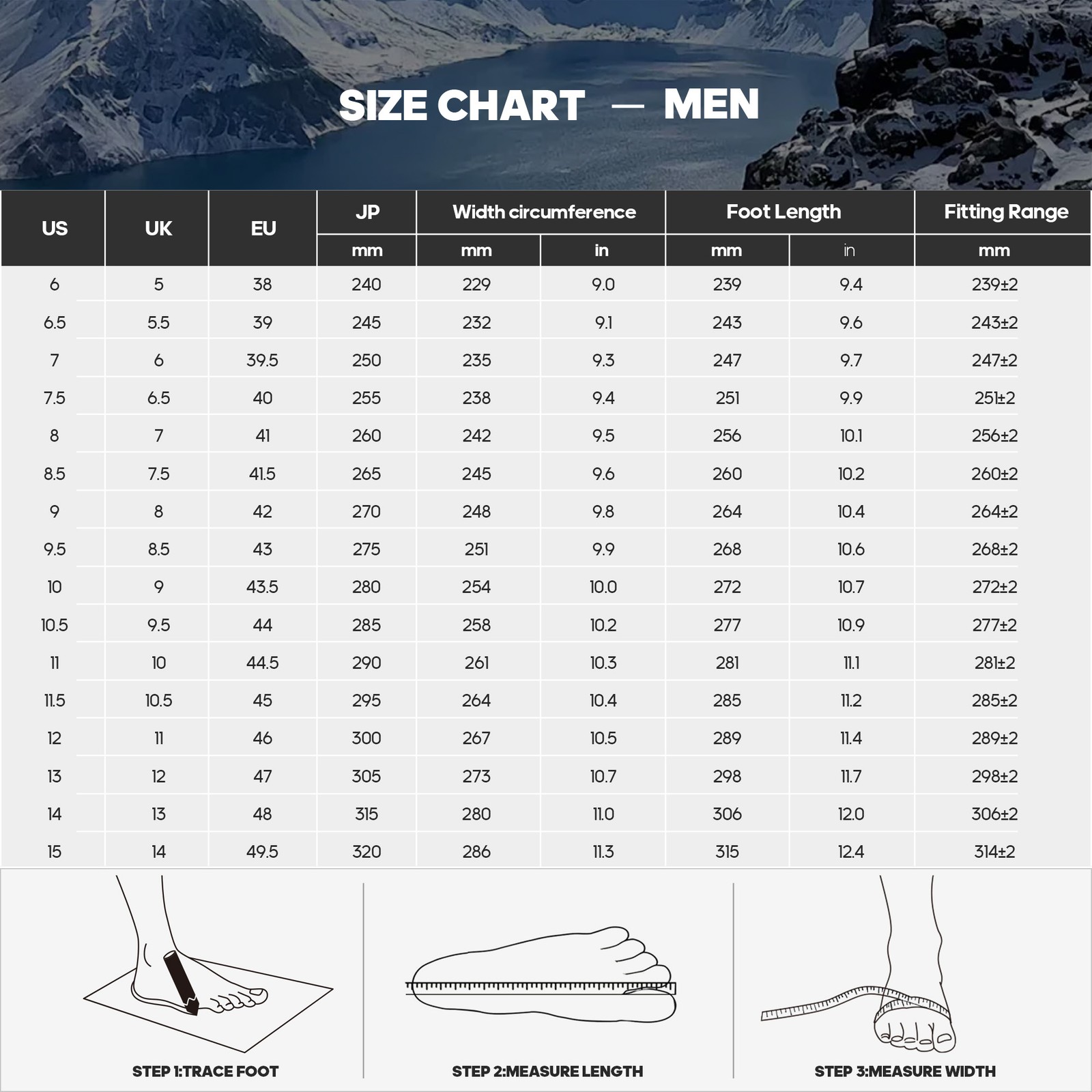 Men's Waterproof Winter Snow Boots Lightweight Outdoor Hiking Durable Boots
