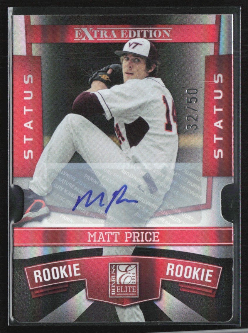 Matt Price 2010 Donruss Elite Extra Edition Status Die-Cut Auto /50 A #180