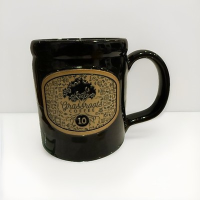 Deneen Pottery Handthrown Coffee Mug Cup 2019 Grassroots Coffee Fresh Roasted
