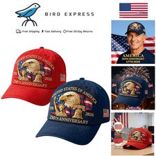 2-Pack Patriotic 250th Anniversary Eagle Embroidery Baseball Caps for Men Women