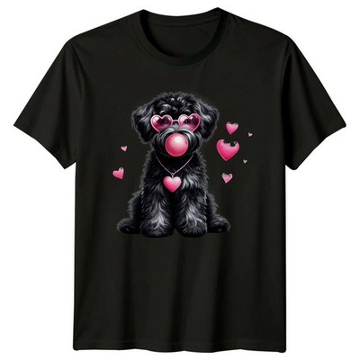 Poodle Dog Hearts Bubblegum Graphic Tee Herren T-Shirt Damen Oberteil