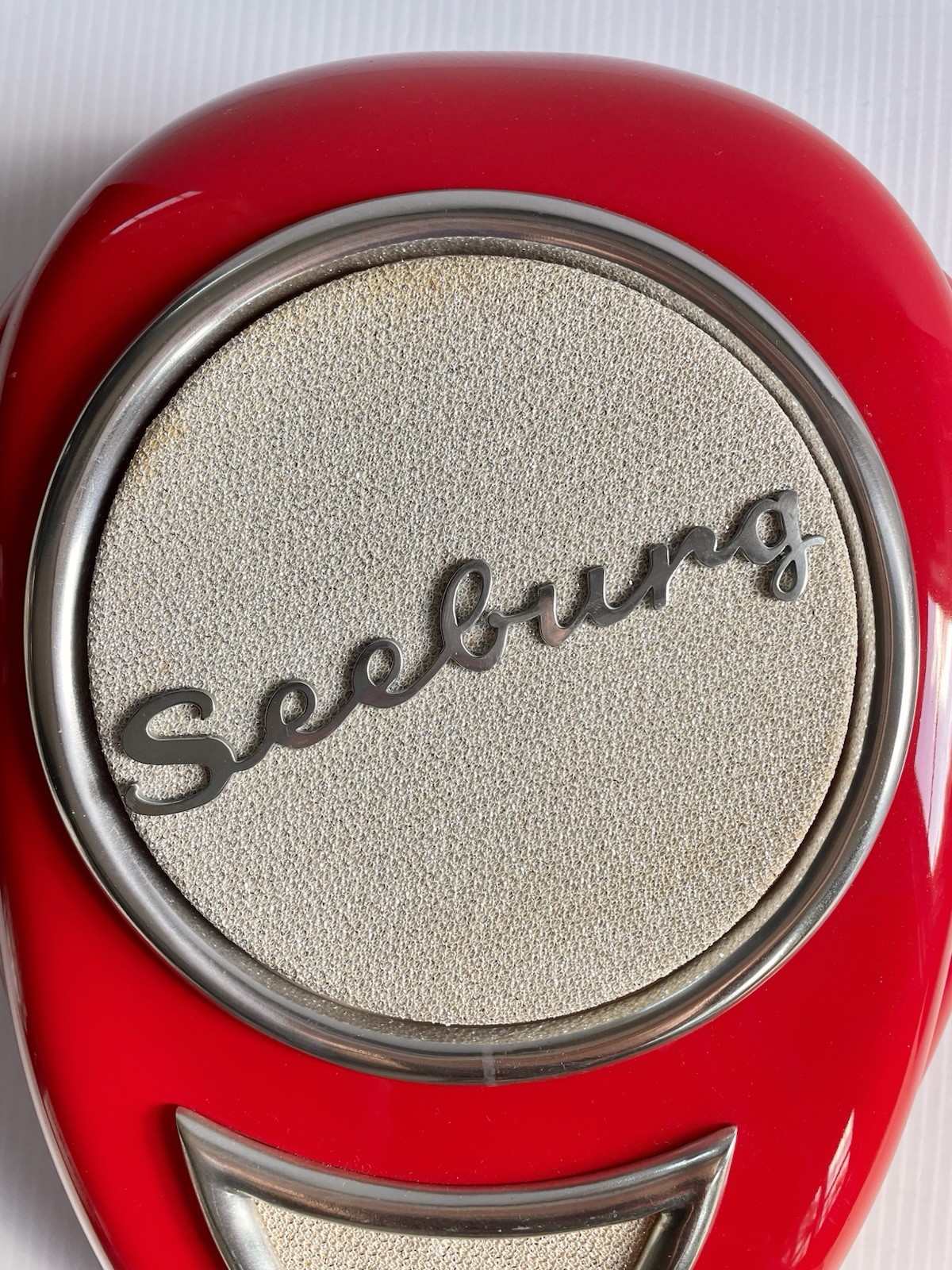 Pair Of DB Products Seeburg Jukebox Teardrop Red Wall Speakers Untested