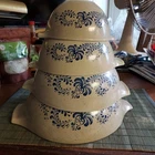 Vintage Pyrex Cinderella Nesting Mixing Bowls Homestead Complete Set Of 4