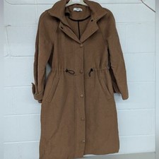 RTR Jason Wu Collective Drawstring Wool Coat xs (0-2) Peacoat slits Brown Tan