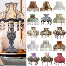 Retro European Lamp Shades Fringe Crystal Light Shades Romantic Table Lamp Decor