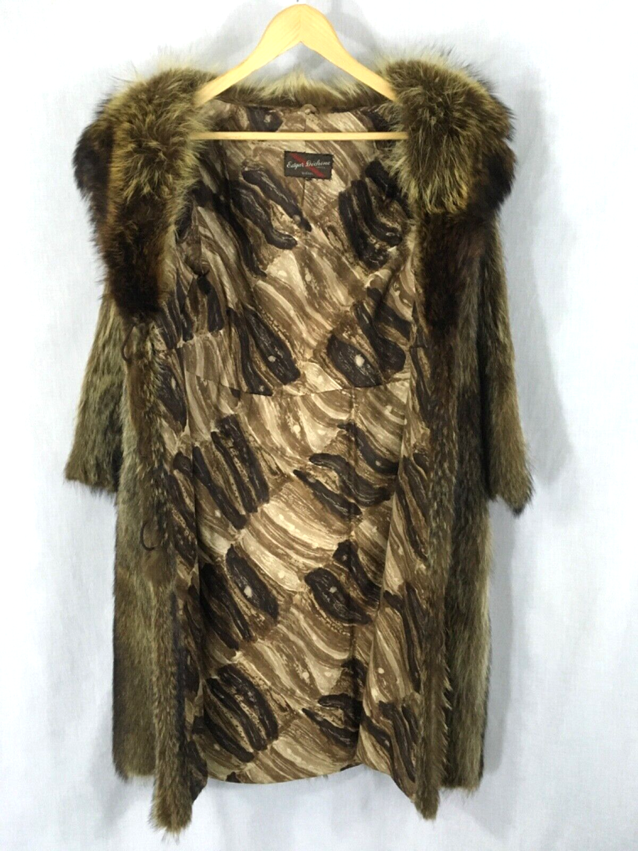 Vintage Raccoon Fur Coat, 42