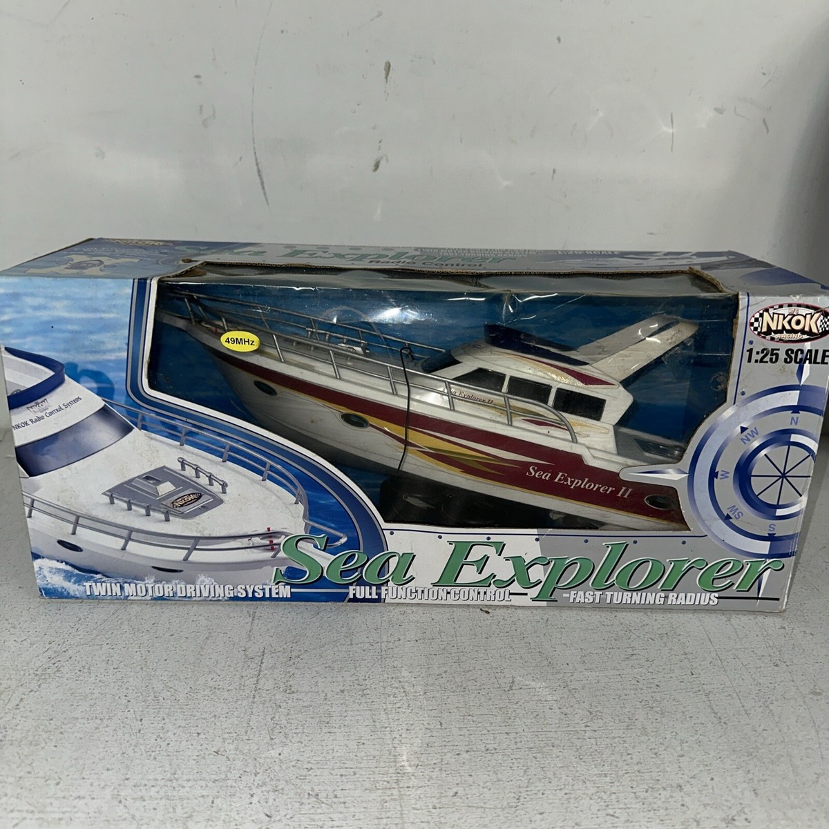 NKOK Racing Sea Explorer Boat Remote Control RC 1:25 Scale Vintage