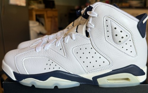 Nike Air Jordan 6 Retro Midnight Navy Talla 7y GS 384665-141 NUEVO - Imagen 3 de 7