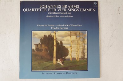 Brahms Quartette für vier Singstimmen Kammerchor Stuttgart Frieder Bernius  LP2