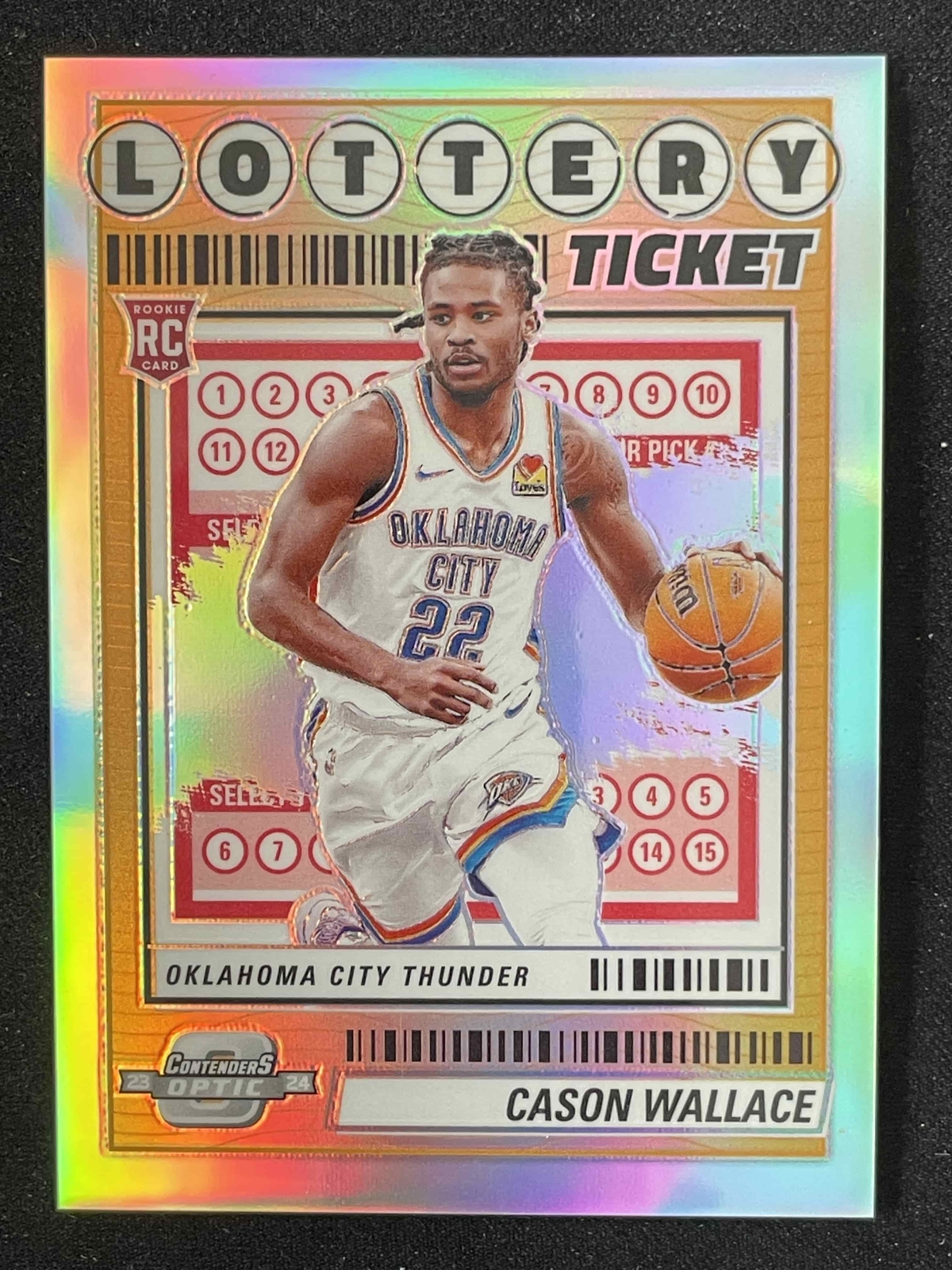 Cason Wallace 2023-24 Panini Contenders Optic Lottery Ticket Silver RC #10