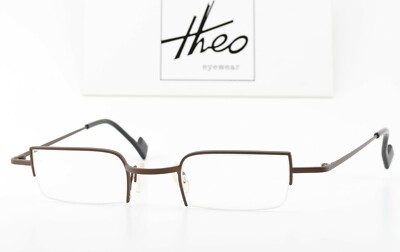 THEO BELGIUM Brille Modell Astery 98 Crazy Half Rim Eyeglasses Burned Shadow Mat