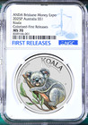 2025 Anda Brisbane Money Show Colored Koala 1oz Silver Coin Ngc Ms70 Fr