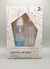 Crystal Infused Body Oil Set, Balance & Clarity, Aqua Quartz NIB by Goldessence