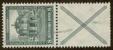 Germany S92 MH Zusammendruck Se-Tenant Dresden X Deutsche Nothilfe Welfar 109651