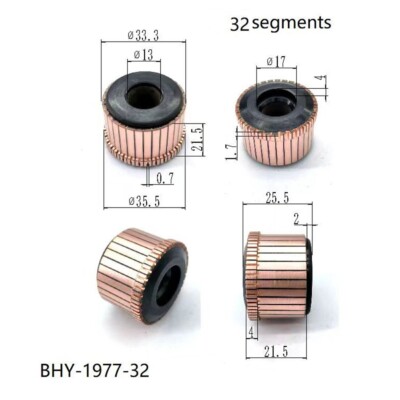 Motor Commutator Copper Bars 32P Teeth High Rotations Easy to