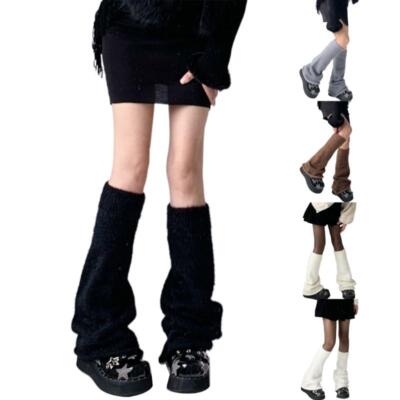 Casual Flared Leg Warmer Women Harajuku Furry Solid Color Baggy Foot Cover  Socks - Main Image