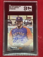 2023 Topps Stadium Club Yainer Diaz Auto Rookie! 🔥 HOT SGC 10/9! Astros
