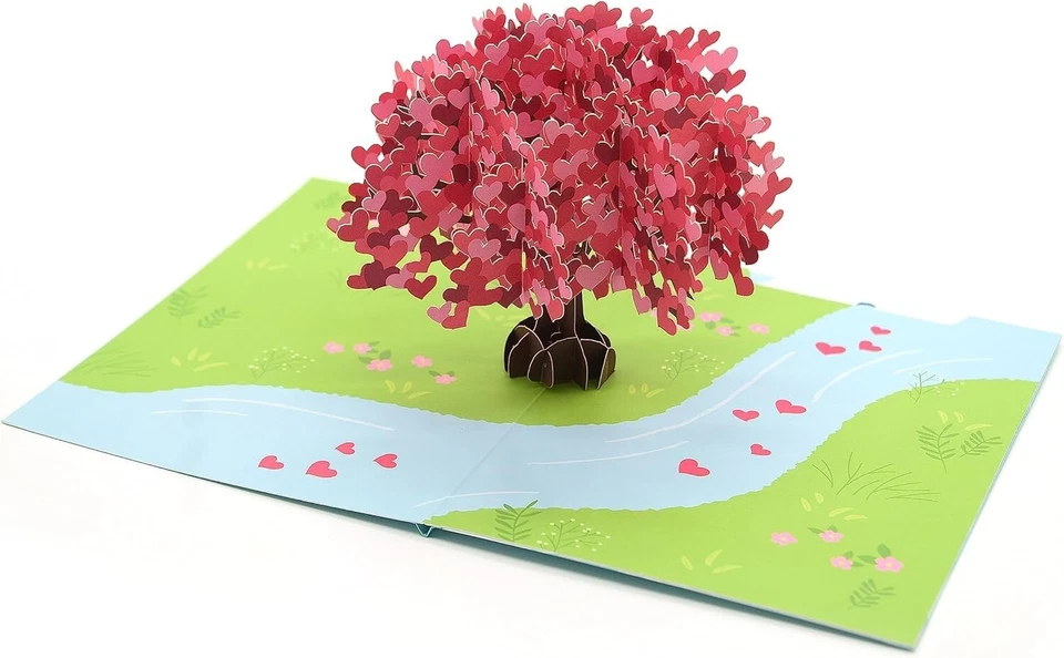 Arbre De Cœurs 3D Pop Up Carte Amour, Anniversaire, Pensée De You Carte - Photo 1/4