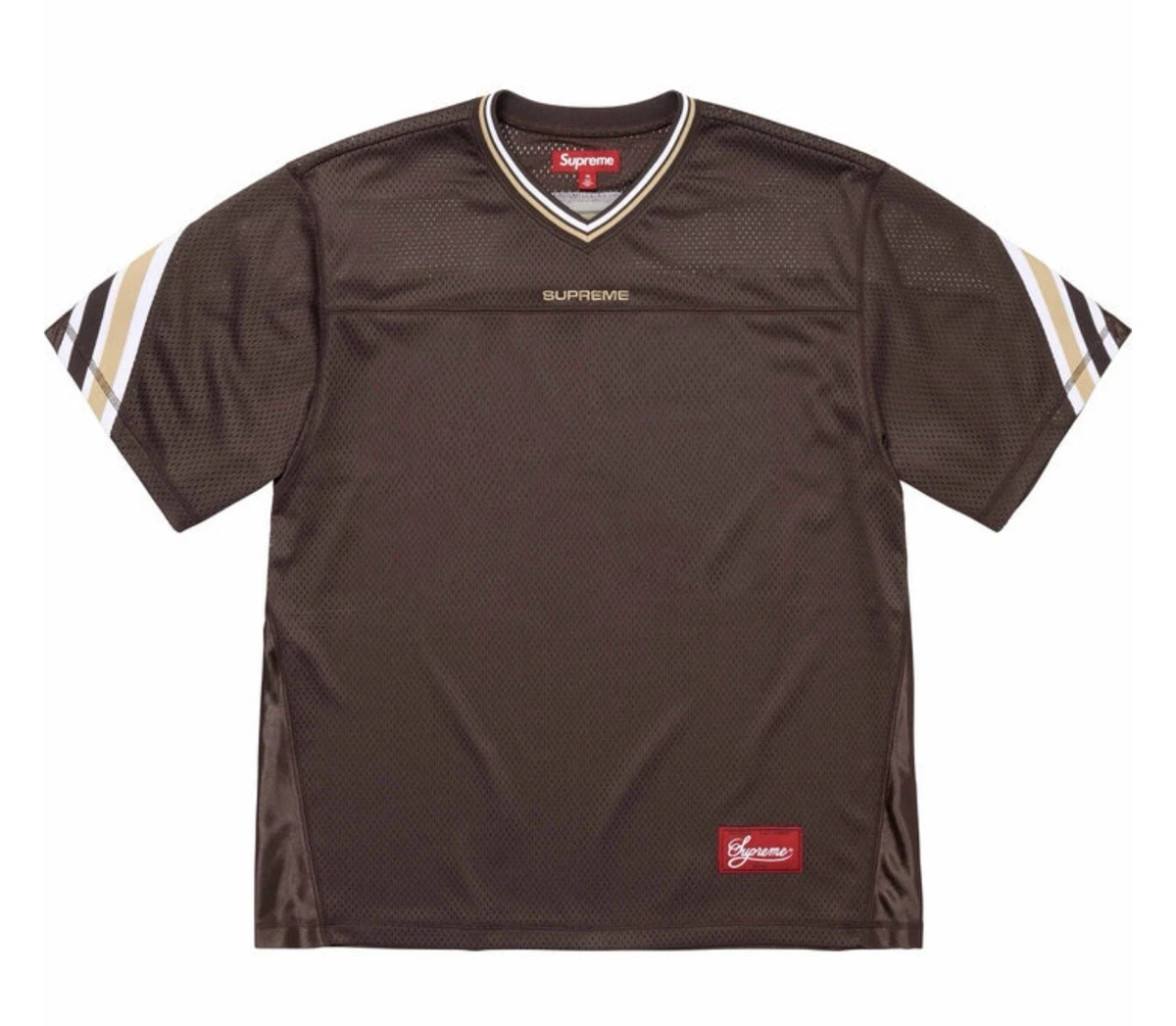 シャツ Supreme Jacquard Rib Football Jersey M Supreme Jacquard Rib Football Jersey Black Men's - FW24 - US