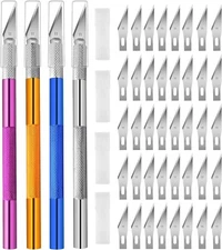 Viemior 4PCS Exacto Knife, Hobby Knife Craft Knifes with 40PCS Spare Exacto K...