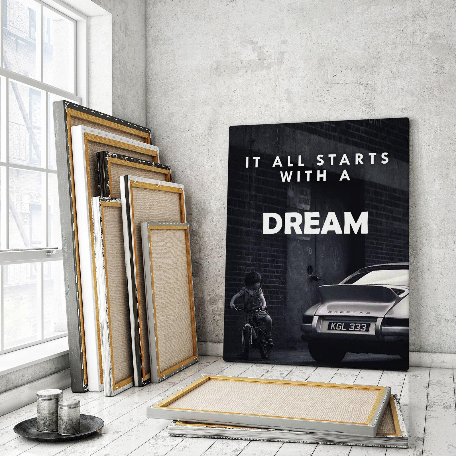 It All Starts With A Dream Motivational Wall Art Poster, new new Poster Poster