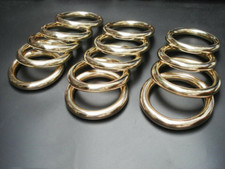A Pair Kung Fu China WuShu Stainless Steel Vajra Fist Training Brass Solid Ring