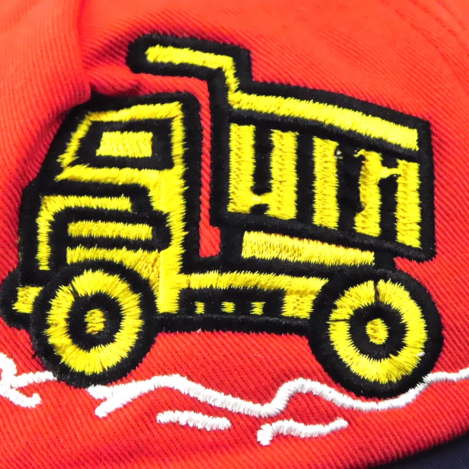 CARTOON DUMP TRACTOR Youth Baseball Cap Hat Embroidered Hook & Loop Adjustable Foto 2 de 4