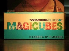 1-Box x 3 Sylvania Flash Cubes BLUE DOT MAGICUBES Vintage Camera NEW 91242
